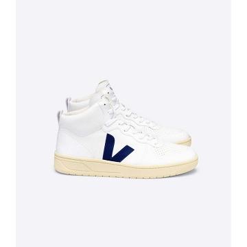 Veja V-15 CWL Høye Dame White/Blue | NO 370UZG